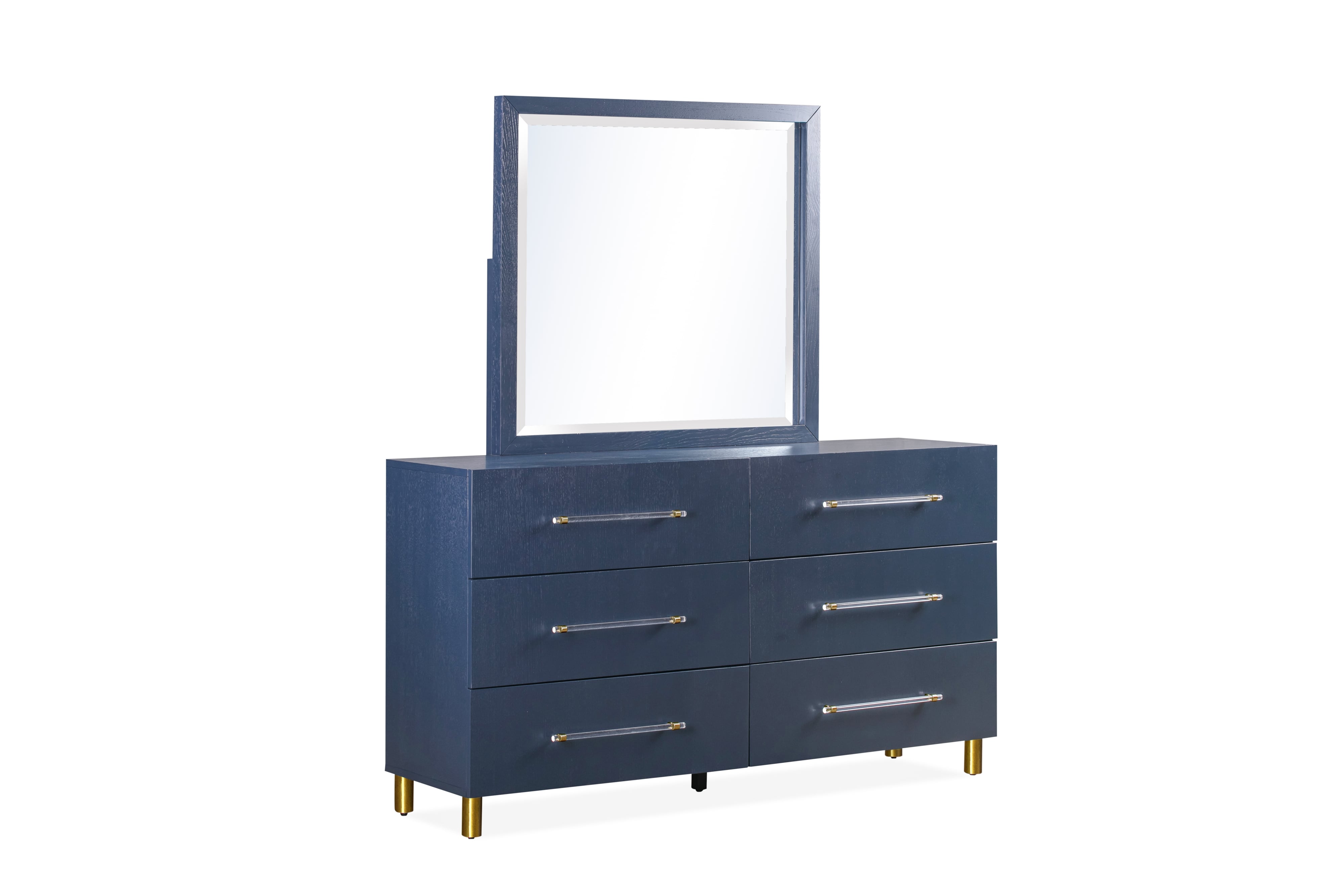 Modus Furniture Argento Beveled Glass Wall or Dresser Mirror