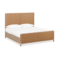 Rustic Contemporary California King Woven Panel Bed