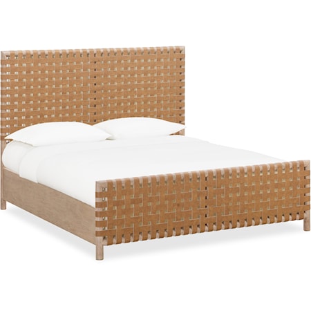 King Woven Panel Bed