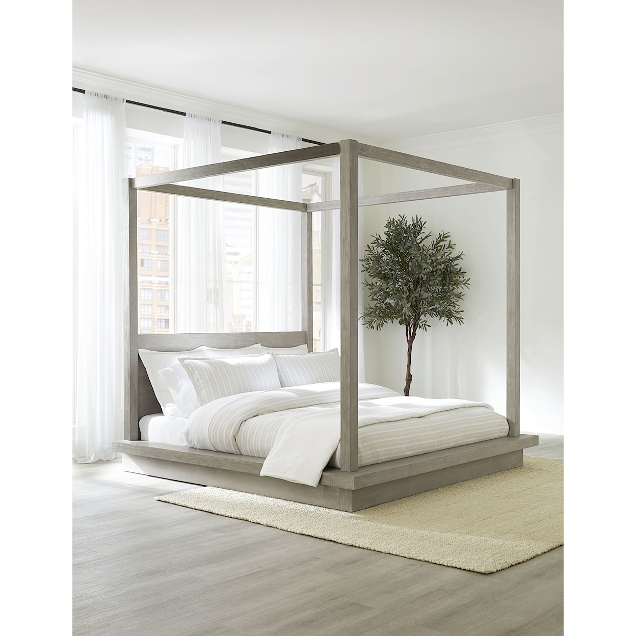 Modus International Melbourne King Wood Canopy Bed