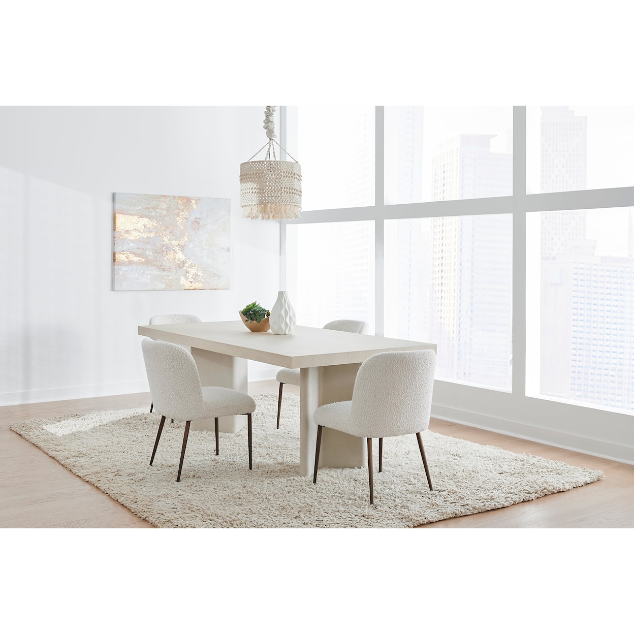 Modus International Crossroads 2.0 Caye Double Pedestal Dining Table