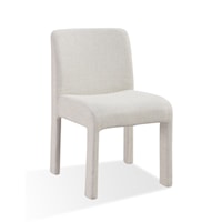 Devon Fully Upholstered Dining Chair in Turtle Dove Linen