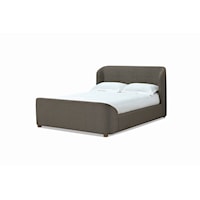 Contemporary Upholstered Platform California King Bed