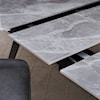 Modus International Lucia Extendable Stone Top Metal Leg Dining Table