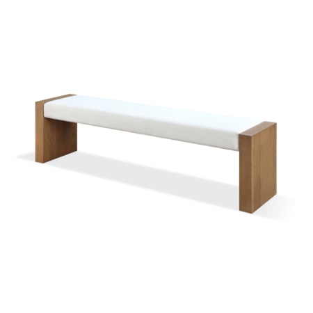 Dining Bench Plank - Pearl/Bisque