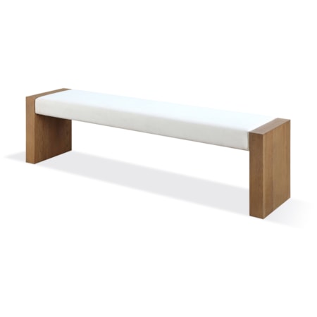 Dining Bench Plank - Pearl/Bisque