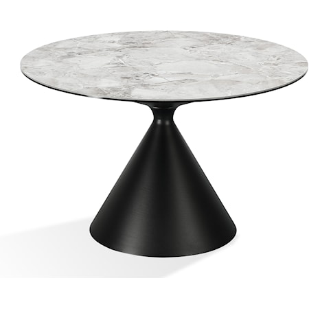 Stone Top Metal Base Round Dining Table