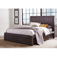 King Storage Slat Bed