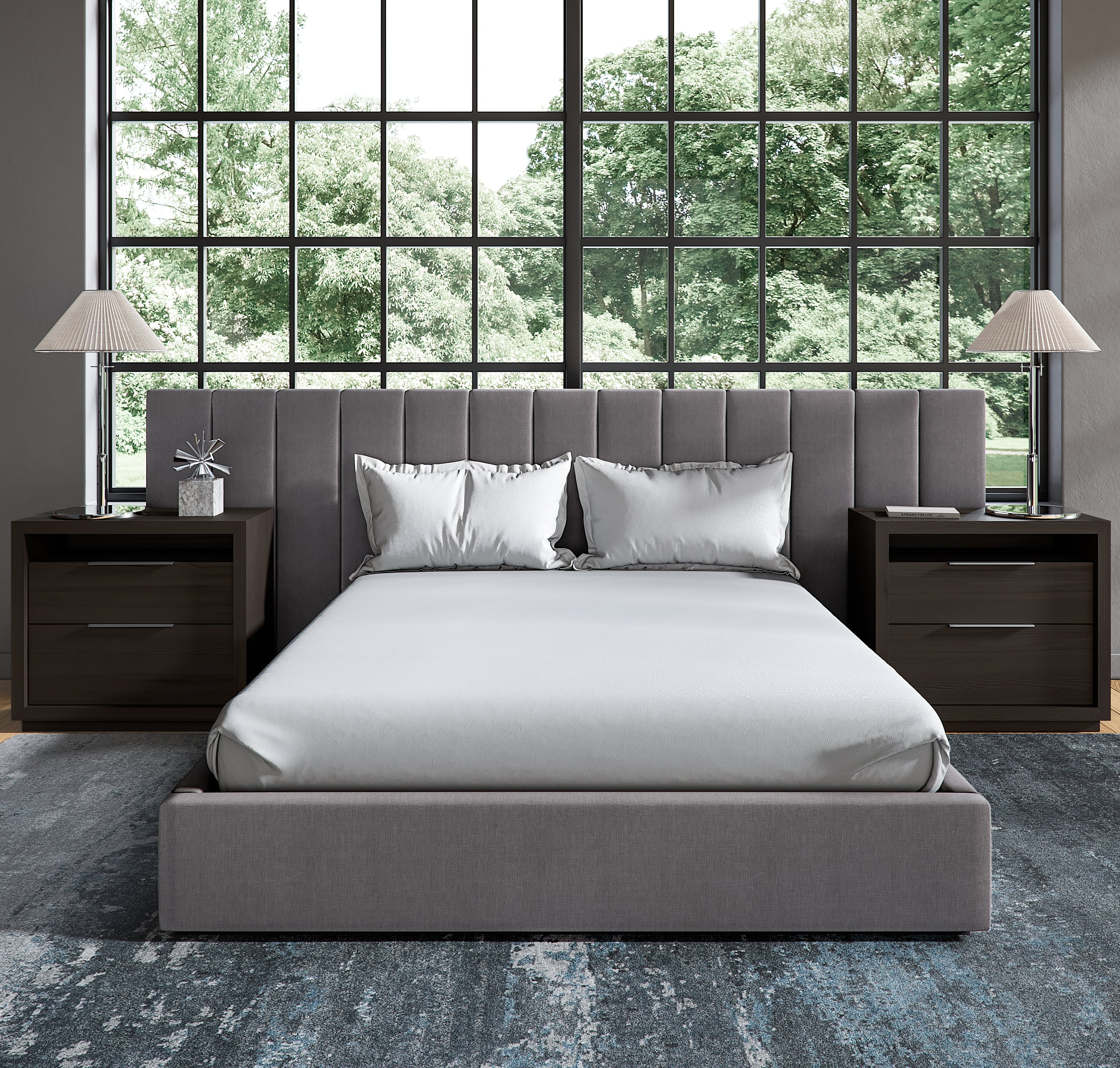 Modus Furniture Monty Queen Upholstered Wall Bed
