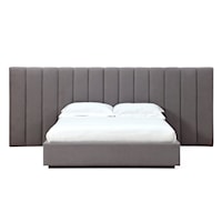 King Upholstered Wall Bed in Stormy Night