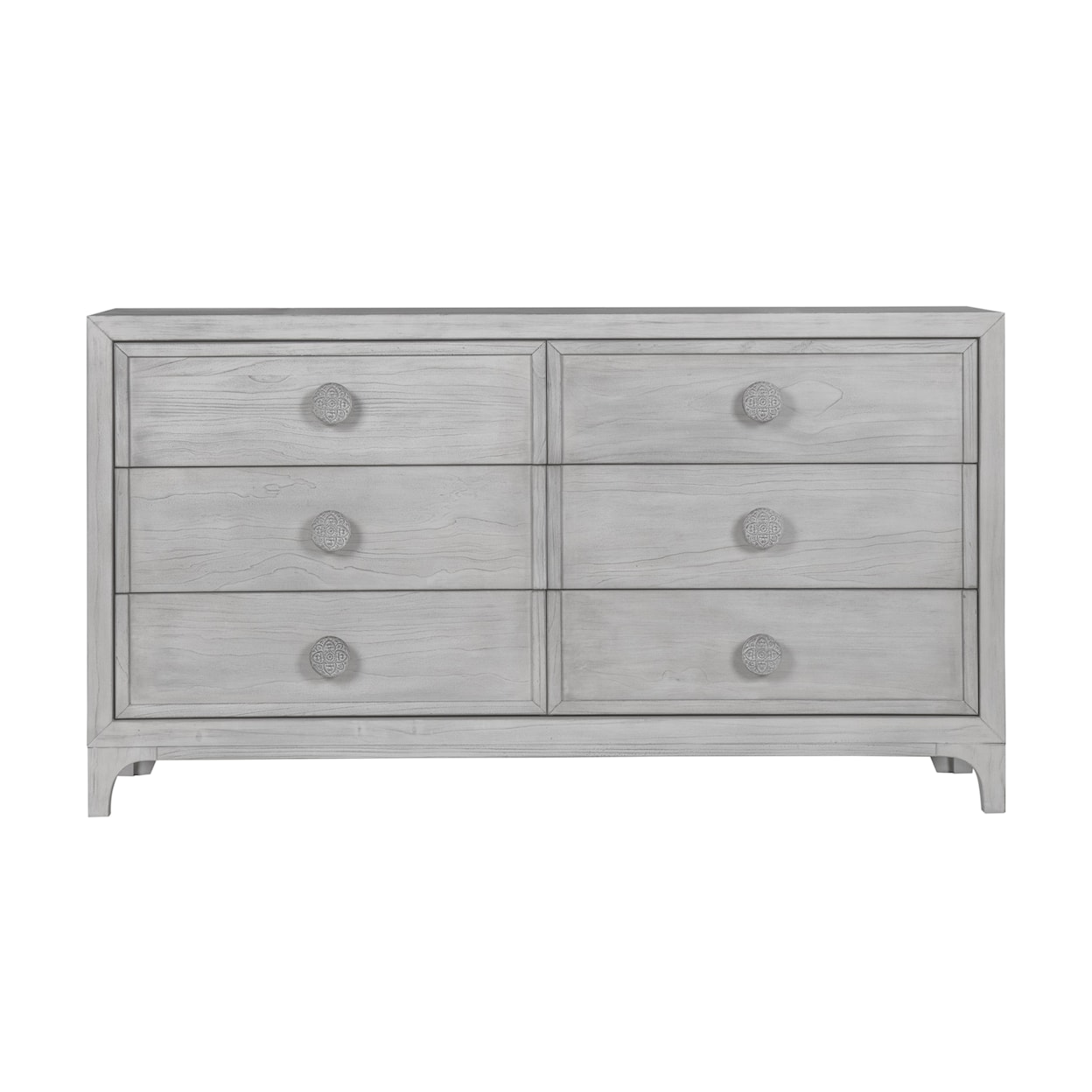 Modus International Boho Chic 6-Drawer Dresser In Washed White