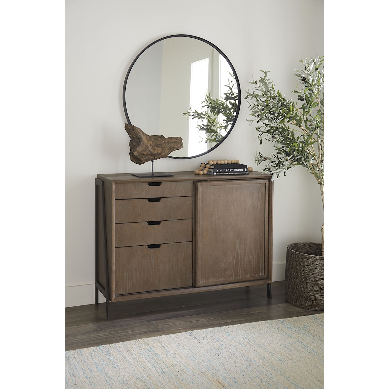 Modus International Finch Wood and Metal Credenza