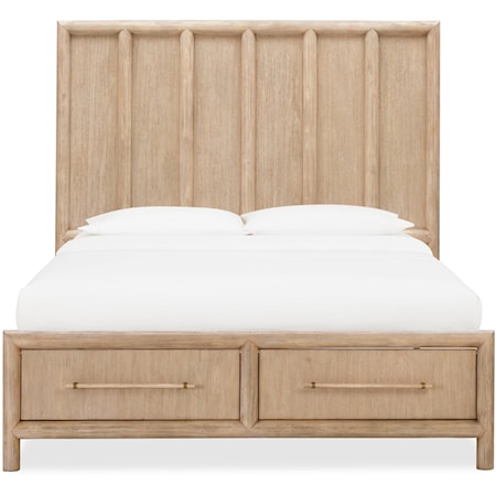 Queen Panel Storage Bed