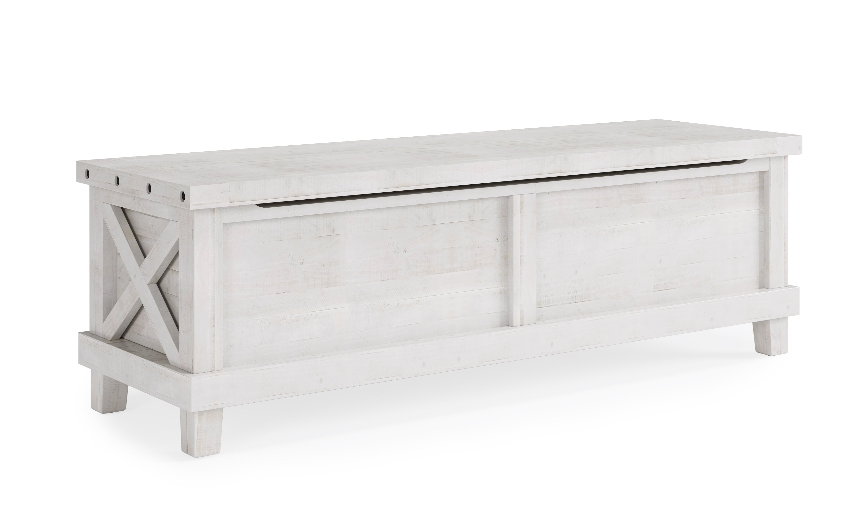 White wood 2024 blanket box