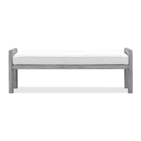 Boucle Upholstered Bench