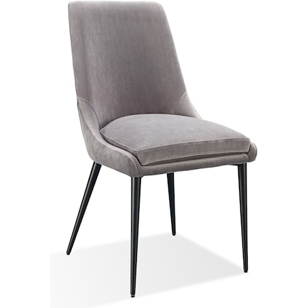 Upholstered Metal Leg Dining Chair