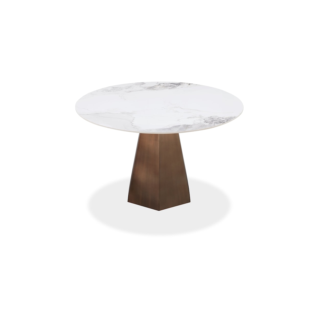 Modus International Crossroads 2.0 Carmel Stone Top Round Dining Table