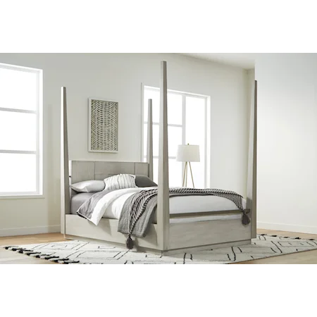 Contemporary Queen Poster Bed