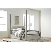 Contemporary California King Poster Bed