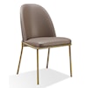 Modus International Doheny Leather Upholstered Metal Leg Dining Chair