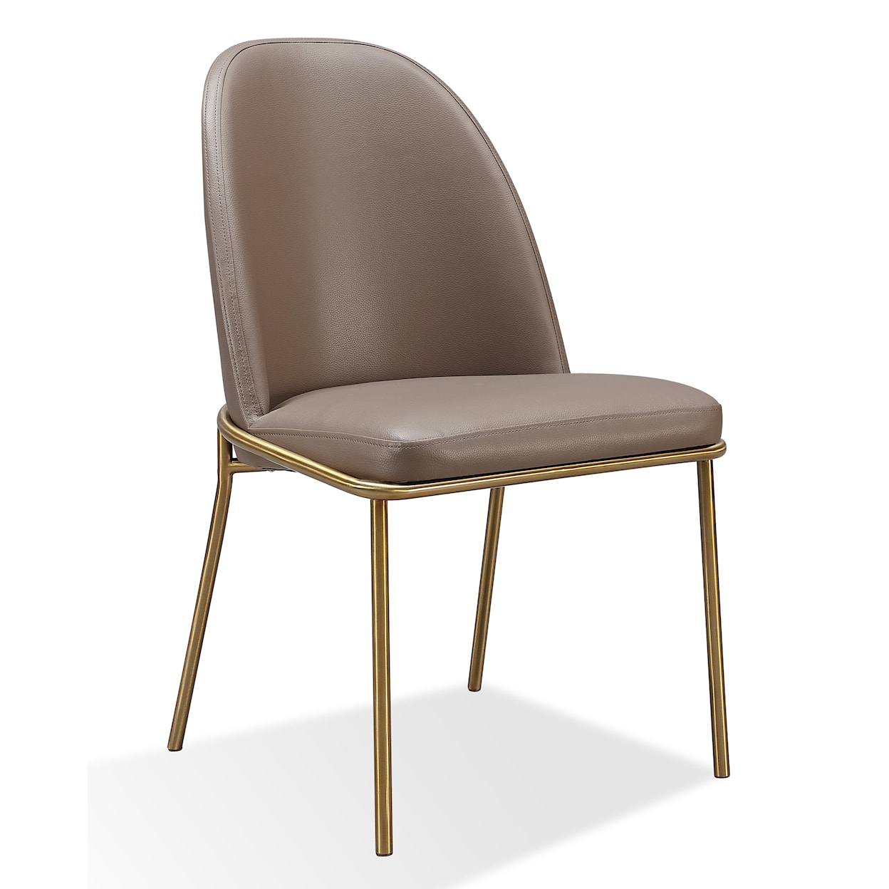 Modus International Doheny Leather Upholstered Metal Leg Dining Chair