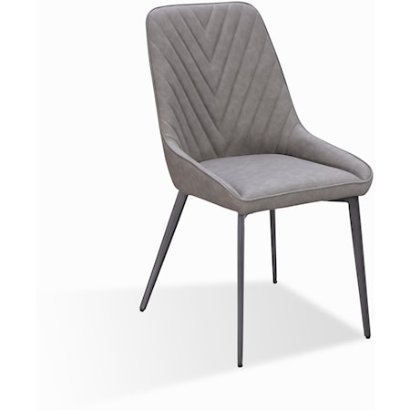 Upholstered Dining Chair In Anchor Gray