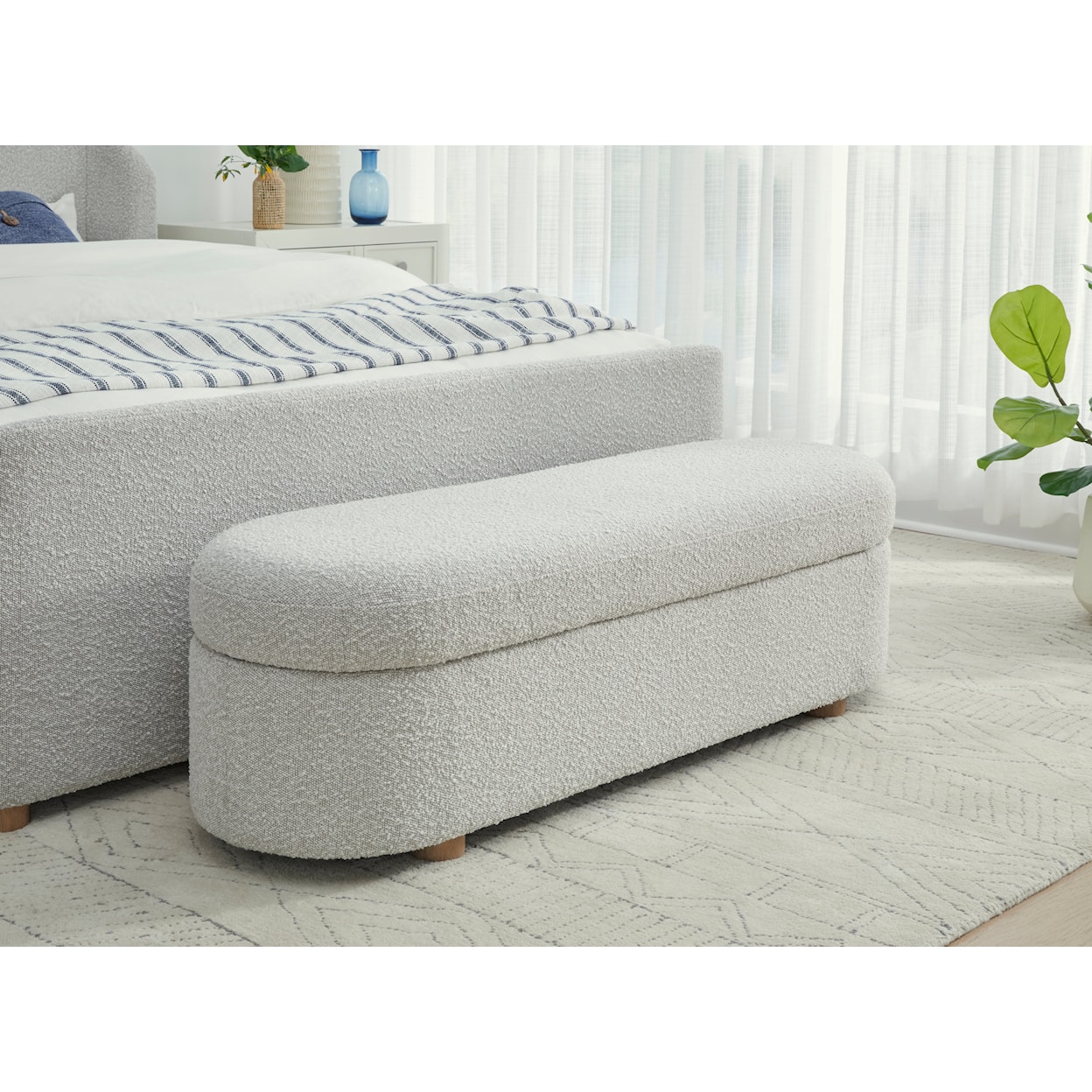 Modus International Kiki Upholstered Hinged Storage Bench