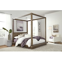 Contemporary Queen Canopy Bed
