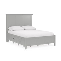 Transitional Platform California King Storage Bed