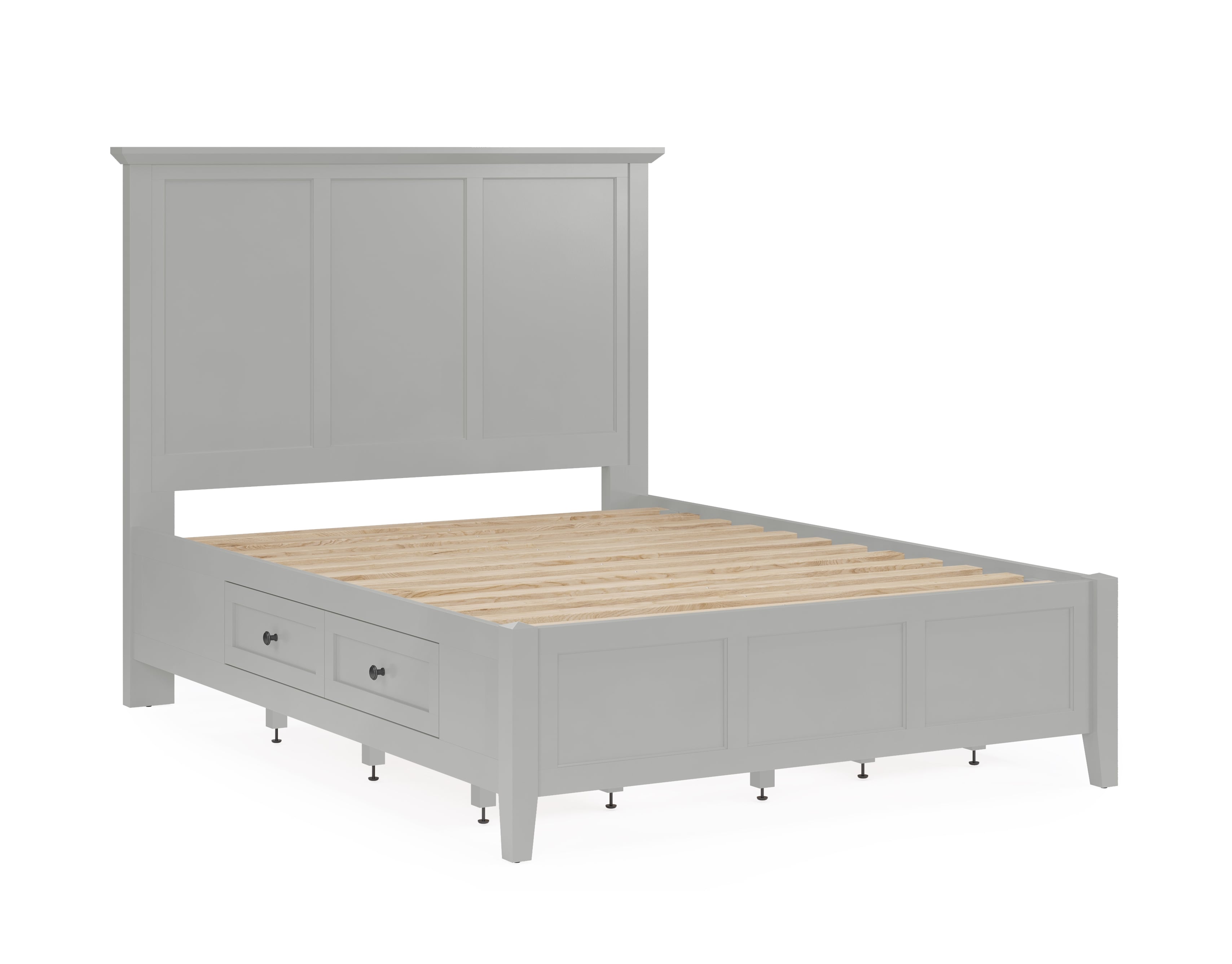 Modus Furniture Grace Elephant Grey Panel Queen Bed