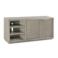 Contemporary 64" Media Console with Open Shelves