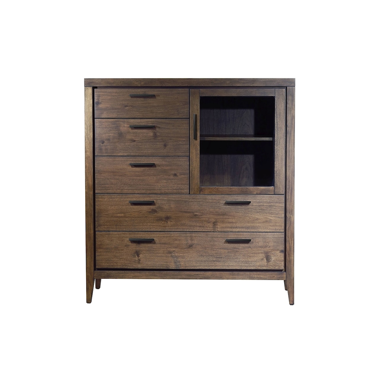 Modus International Boracay 5-Drawer, 1-Door Walnut Sweater Chest