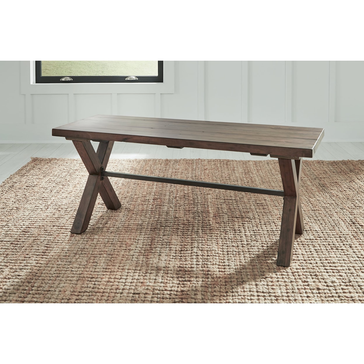 Modus International Dubois Reclaimed Wood and Metal Dining Bench