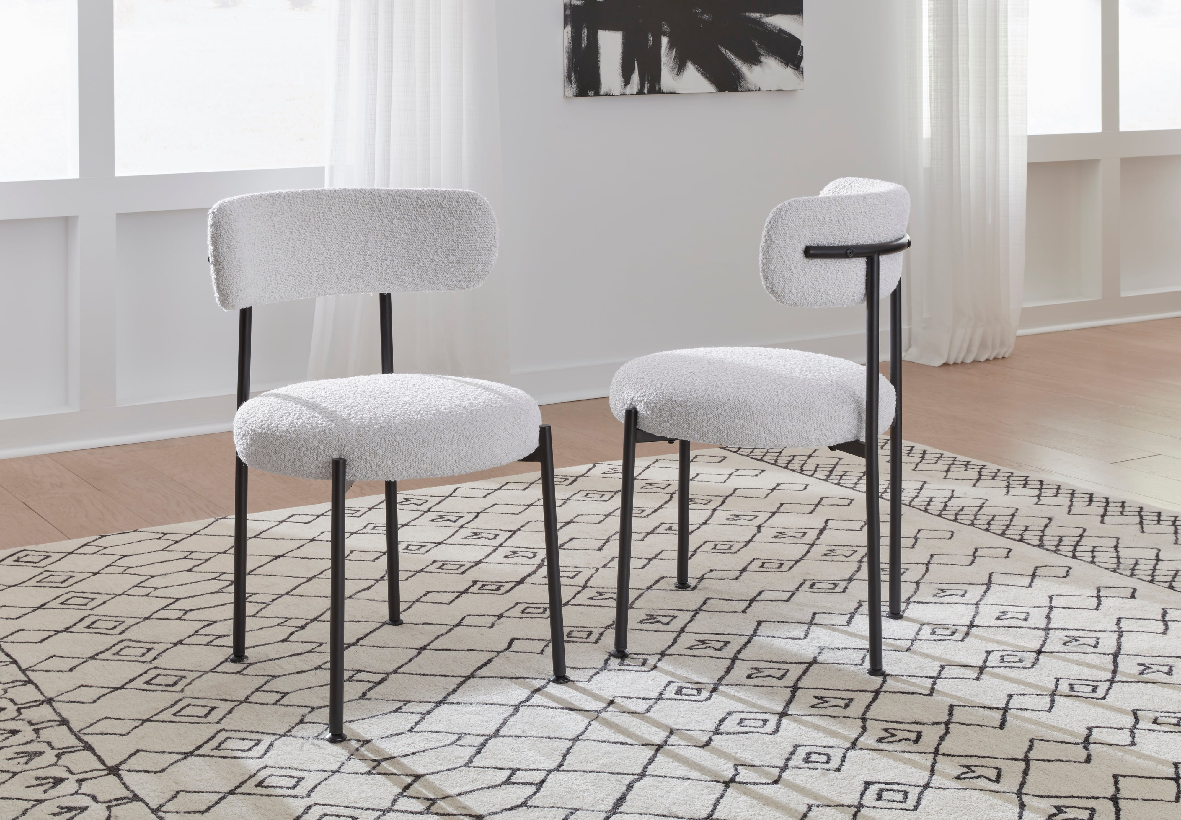 Modus Furniture Aere Upholstered Dining Chair - Ivory/Blk