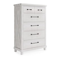 Solid Wood Chest in Rustic White