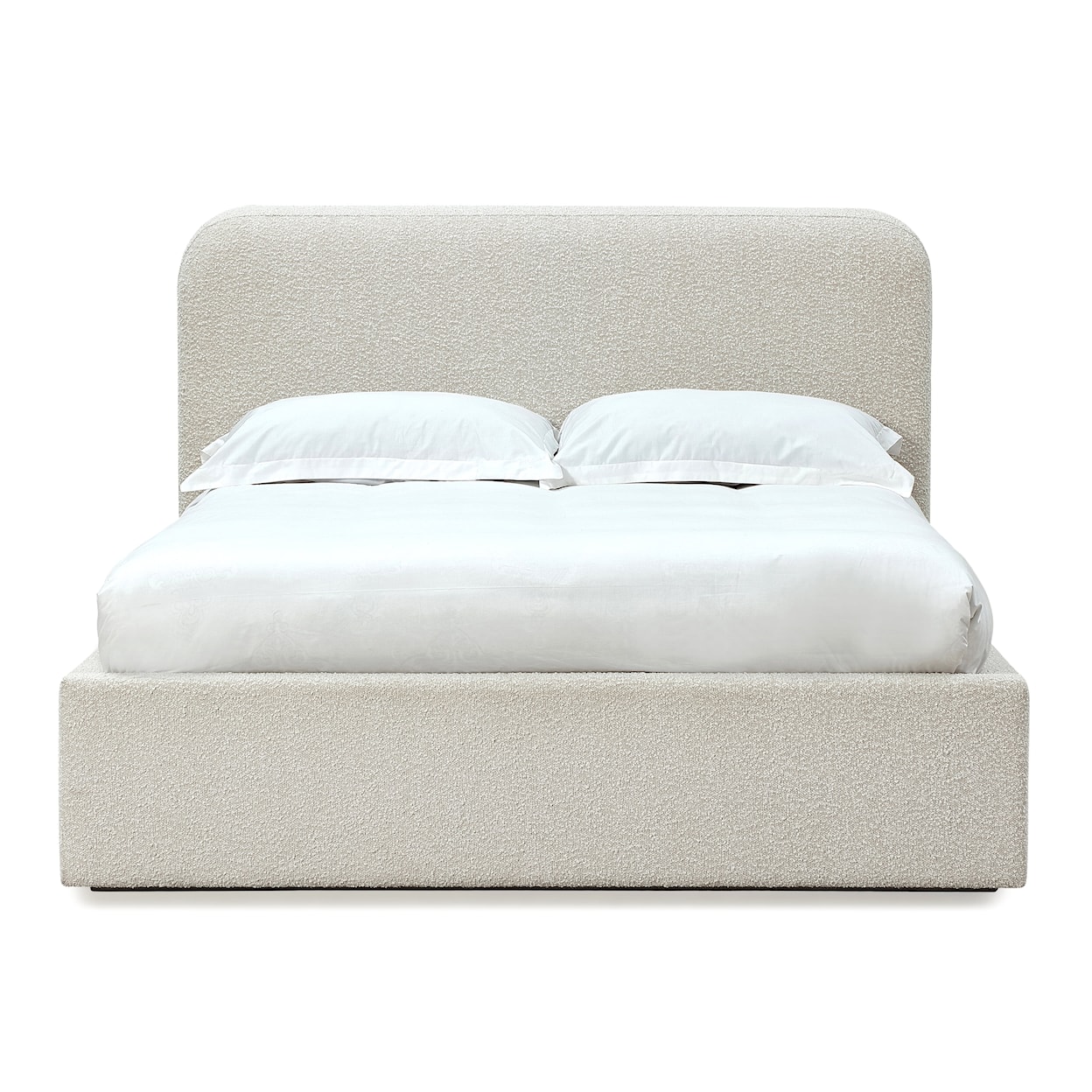 Modus International Off-White King Upholstered Platform Bed