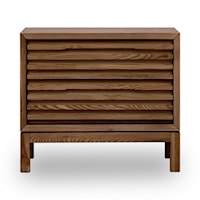 2-Drawer Nightstand with USB Ports in Roux Finish