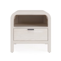 Contemporary One Drawer Nightstand with USB Port