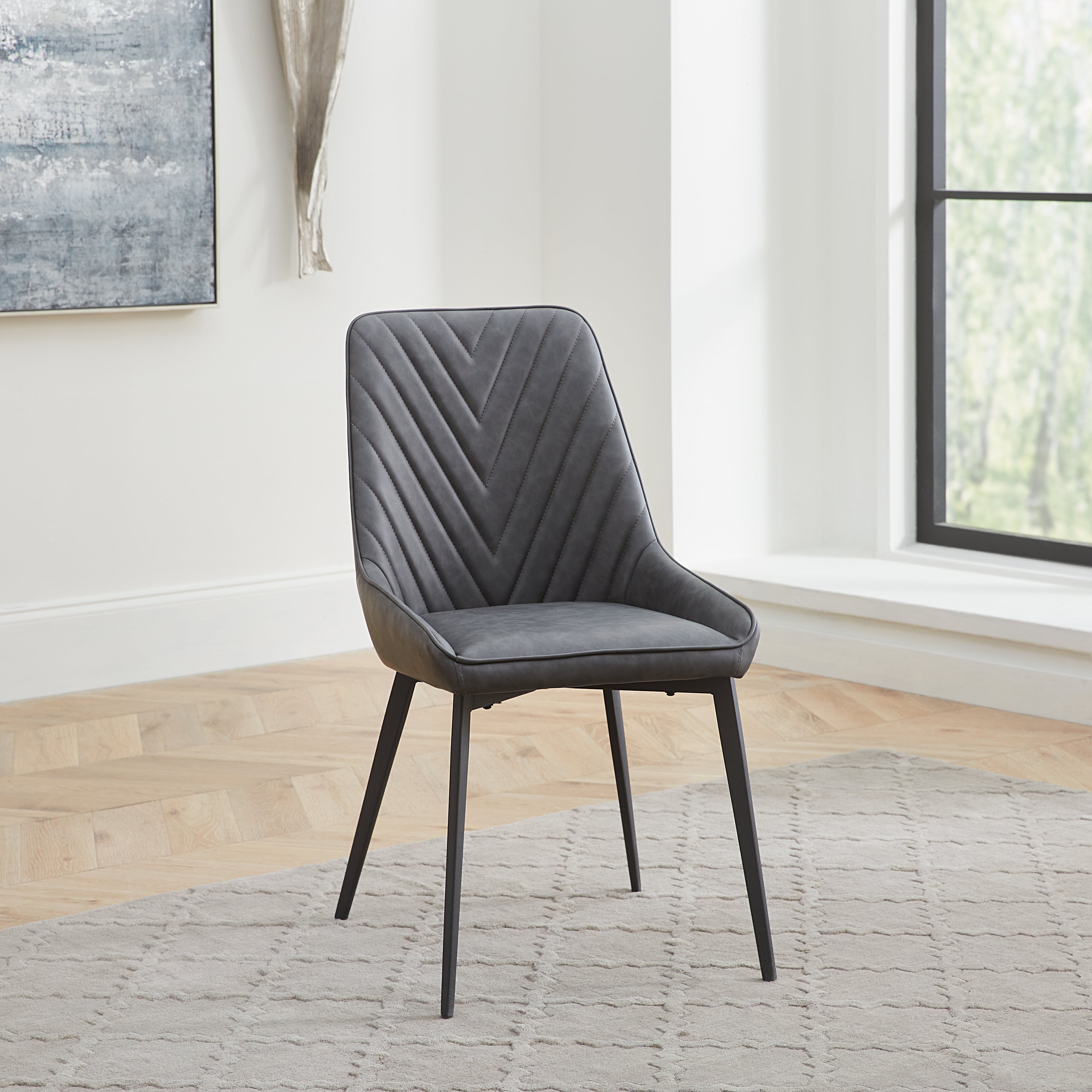 Modus Furniture Lucia Lucia Side Chair - Charco/Blk