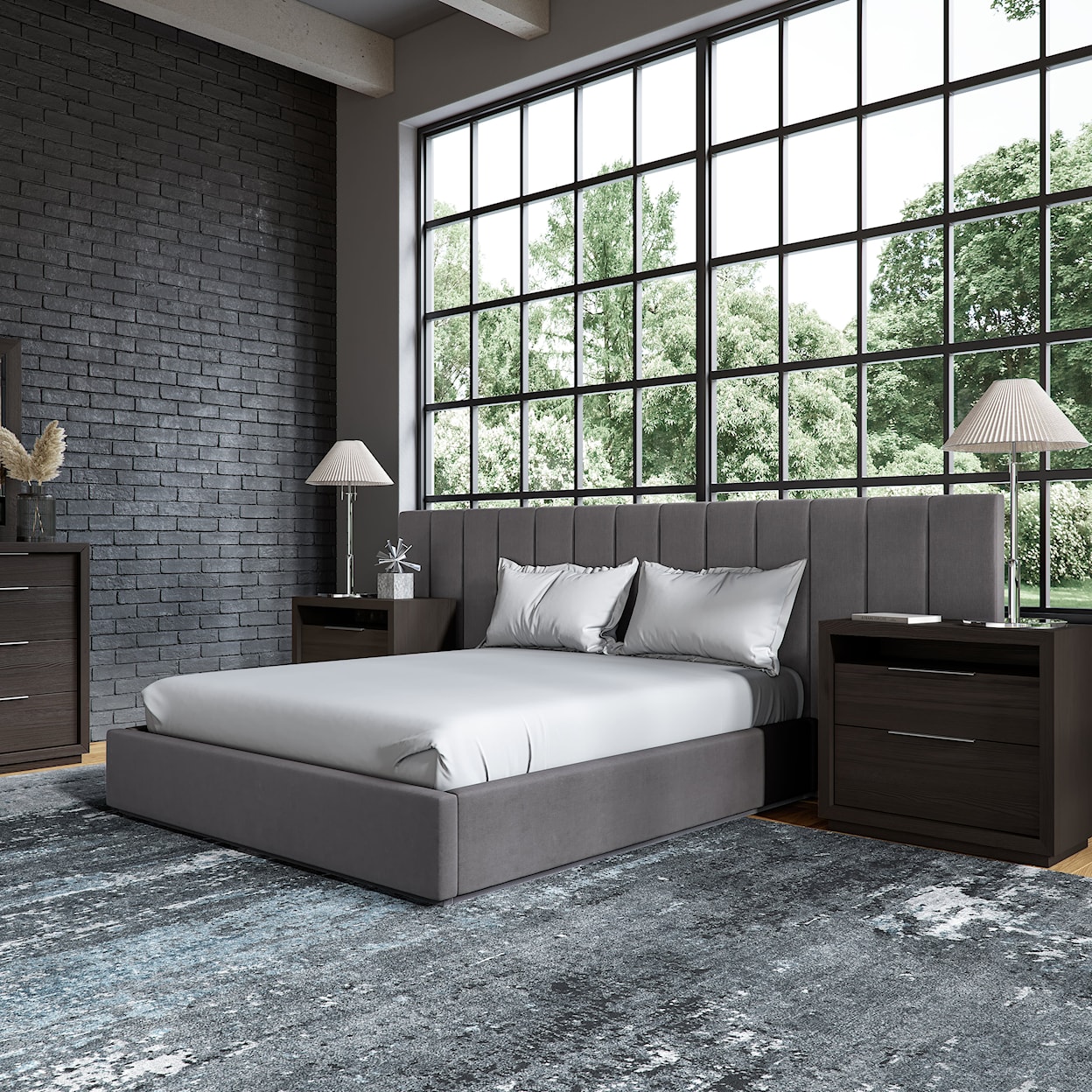 Modus International Monty King Upholstered Wall Bed