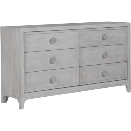 6-Drawer Dresser In Washed White