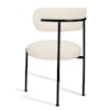 Modus International Aere Boucle Upholstered Metal Leg Dining Chair