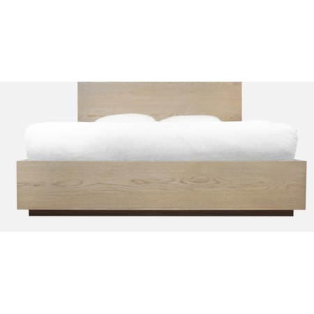 Wood Panel Queen Bed - Bisque