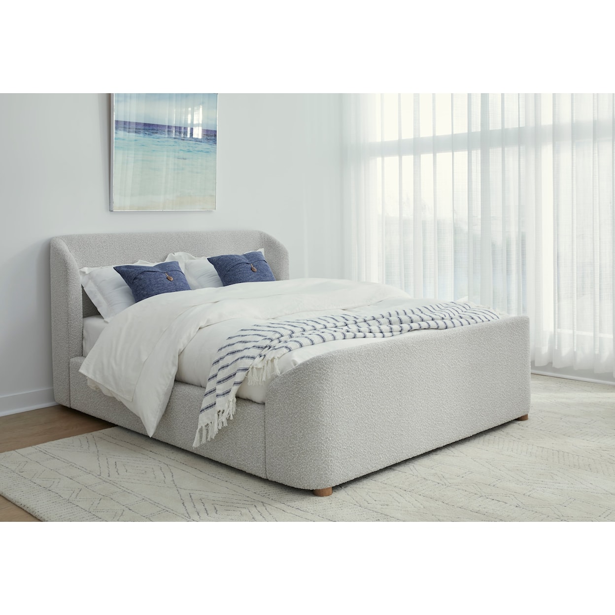 Modus International Kiki Cal King Upholstered Platform Bed