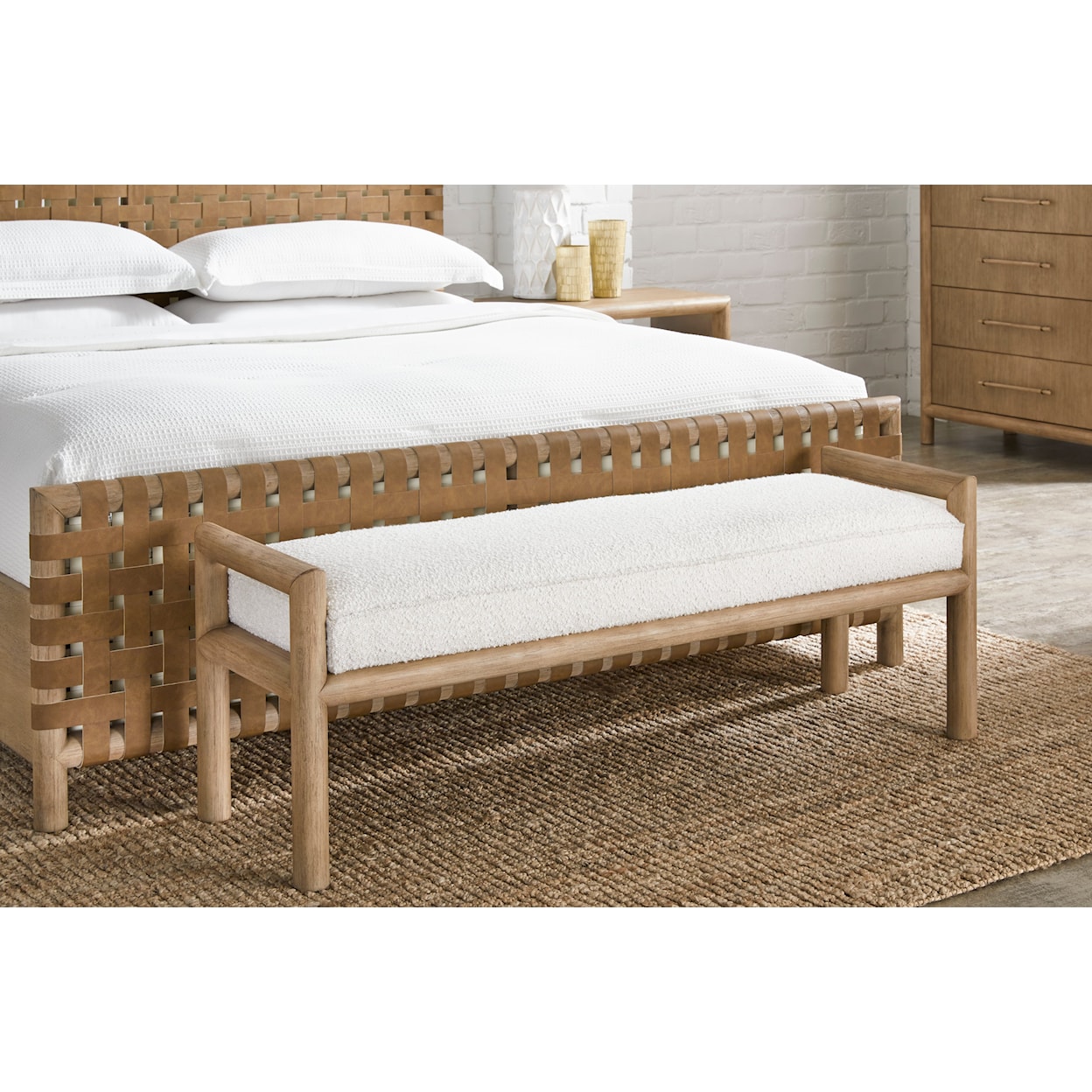 Modus International Dorsey Granola Woven Bench