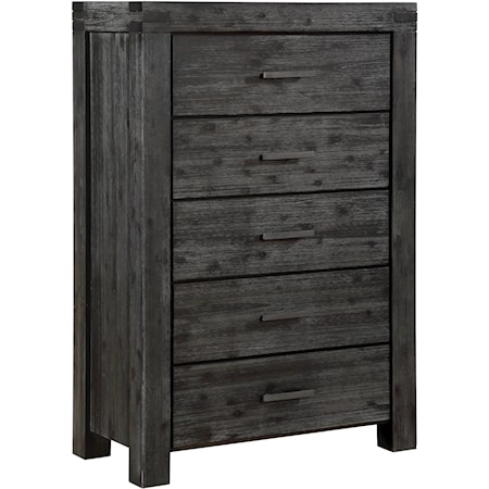 5-Drawer Solid Wood Chest