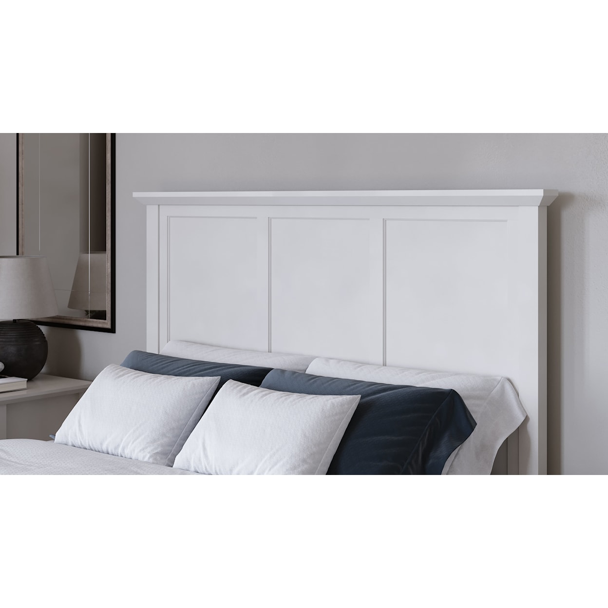 Modus International Grace Snowfall King Panel Bed with Storage