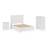 Modus International Grace Snowfall Queen Panel Bed with Storage