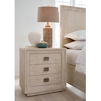 Transitional 3-Drawer with USB-Charging Nightstand