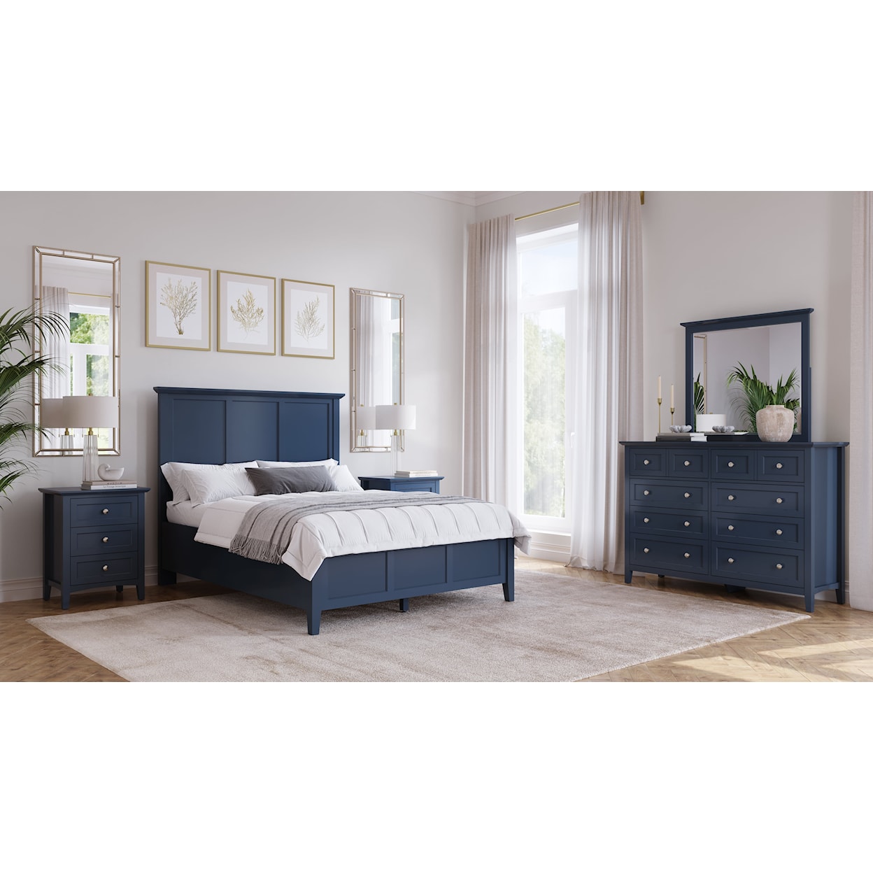 Modus International Grace Blueberry Full Panel Bed
